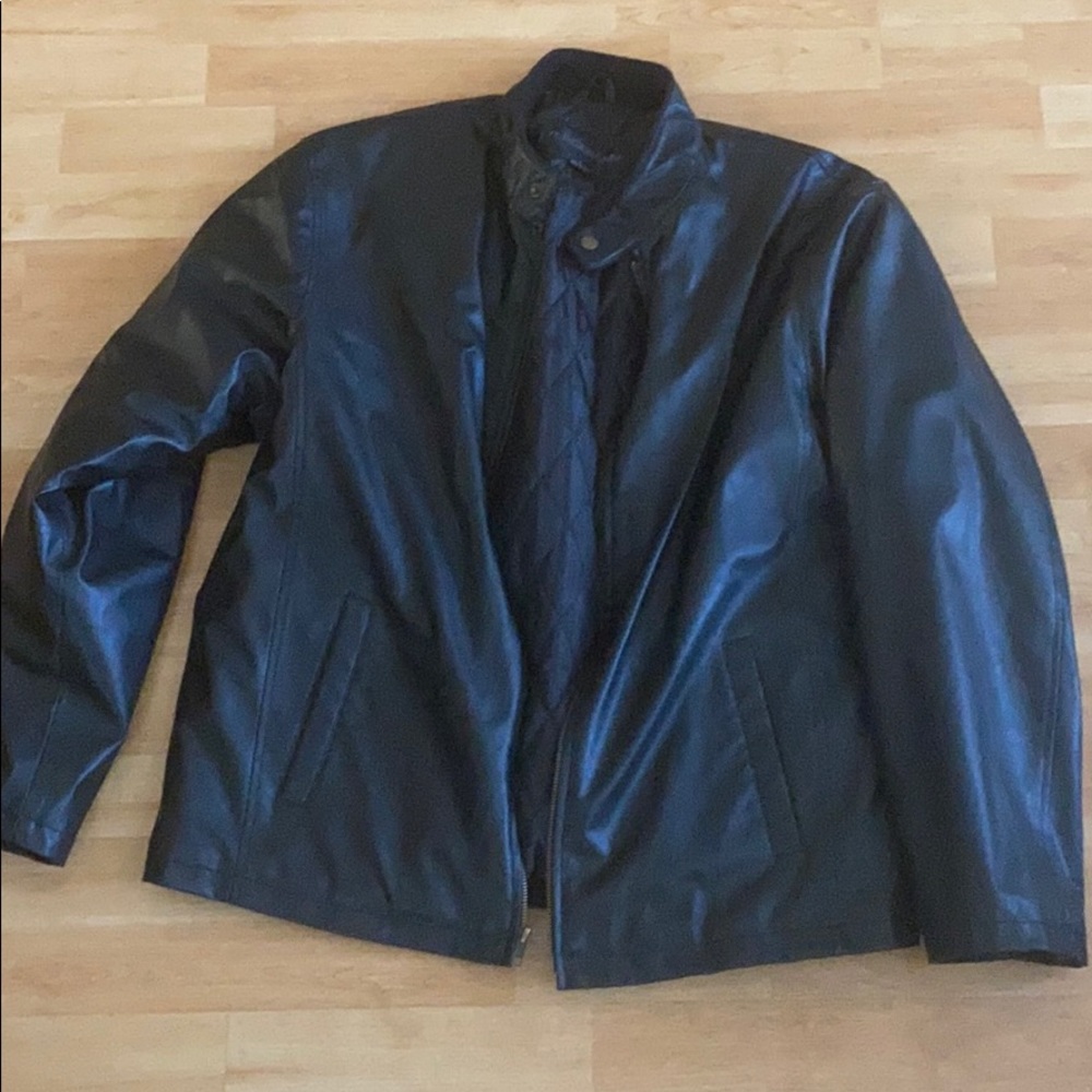 SERGIOBINI Men’s Faux Leather Jacket size large